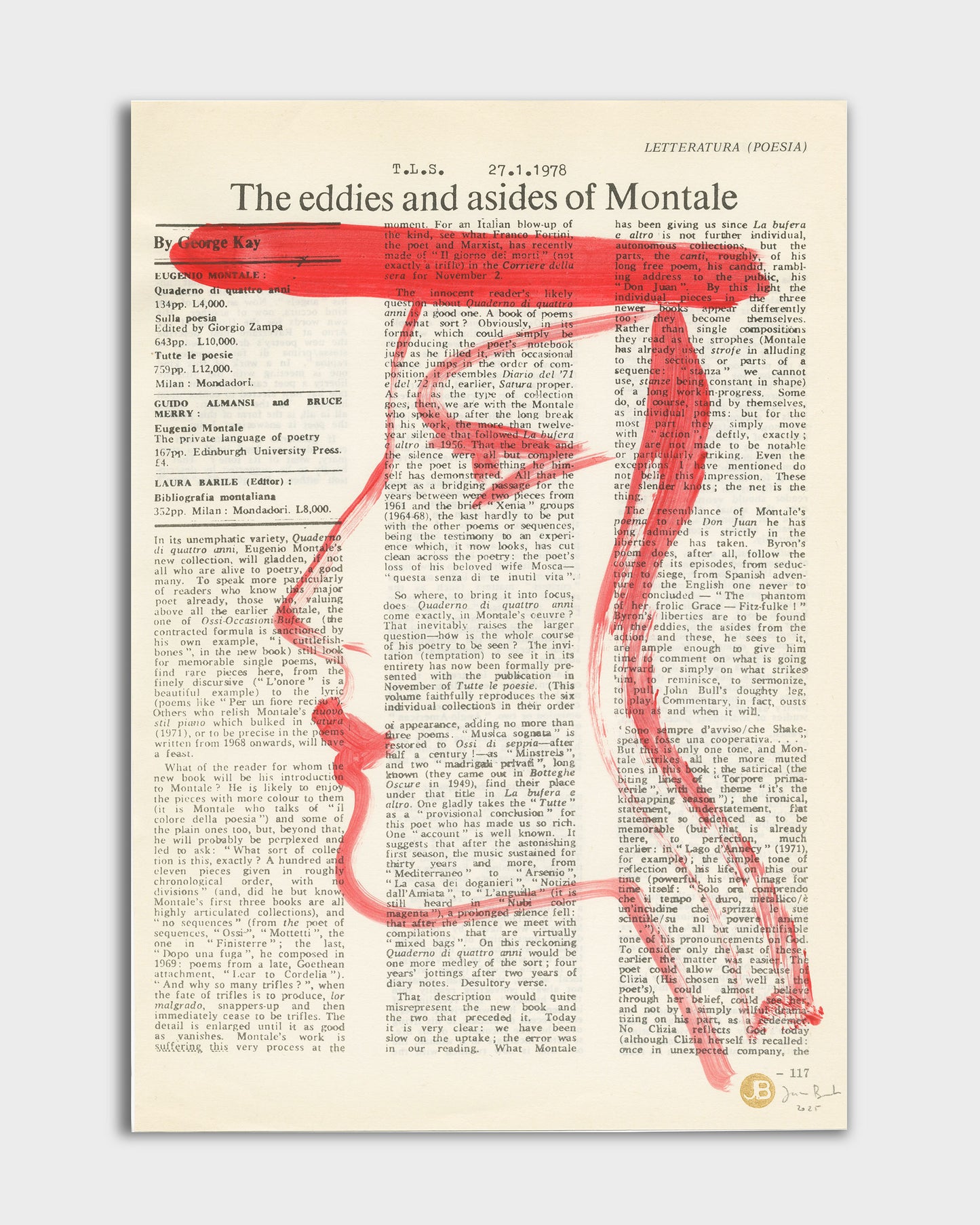 The Eddies and Asides of Montale