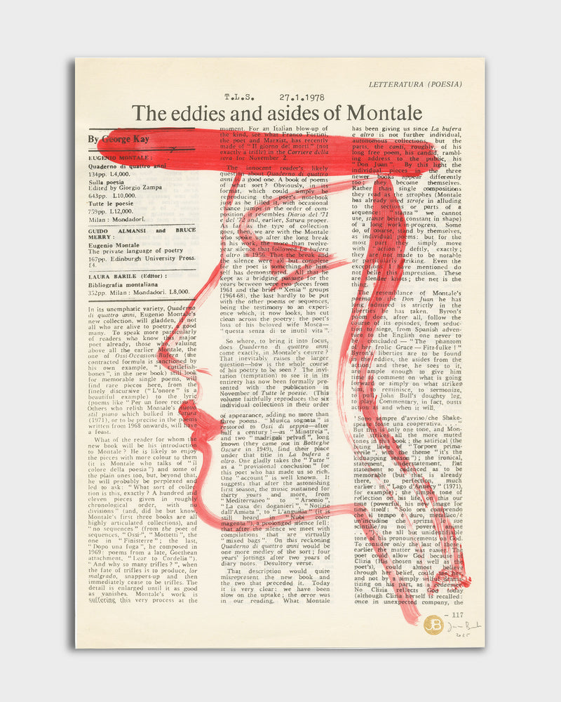 The Eddies and Asides of Montale