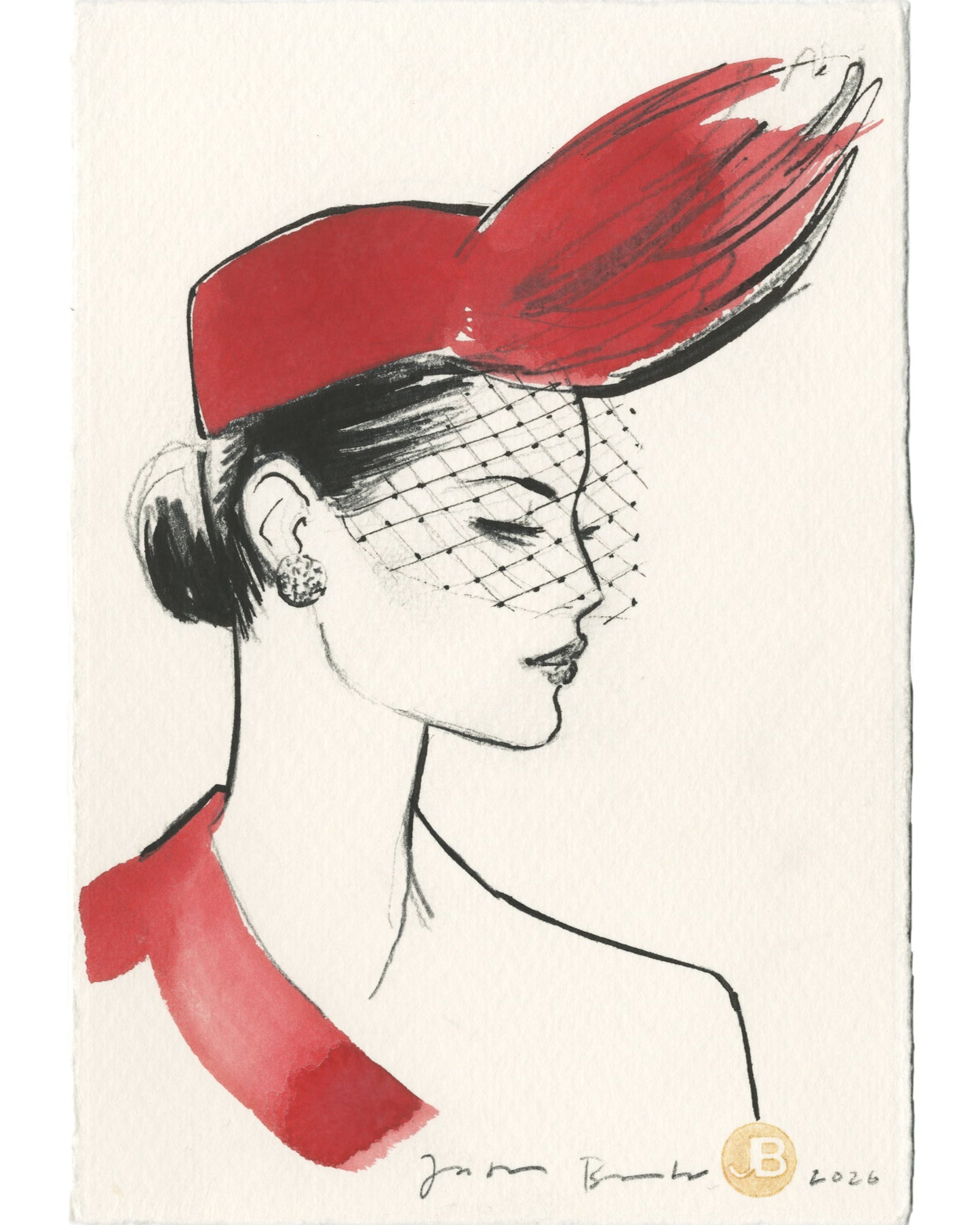 Red Feather Hat