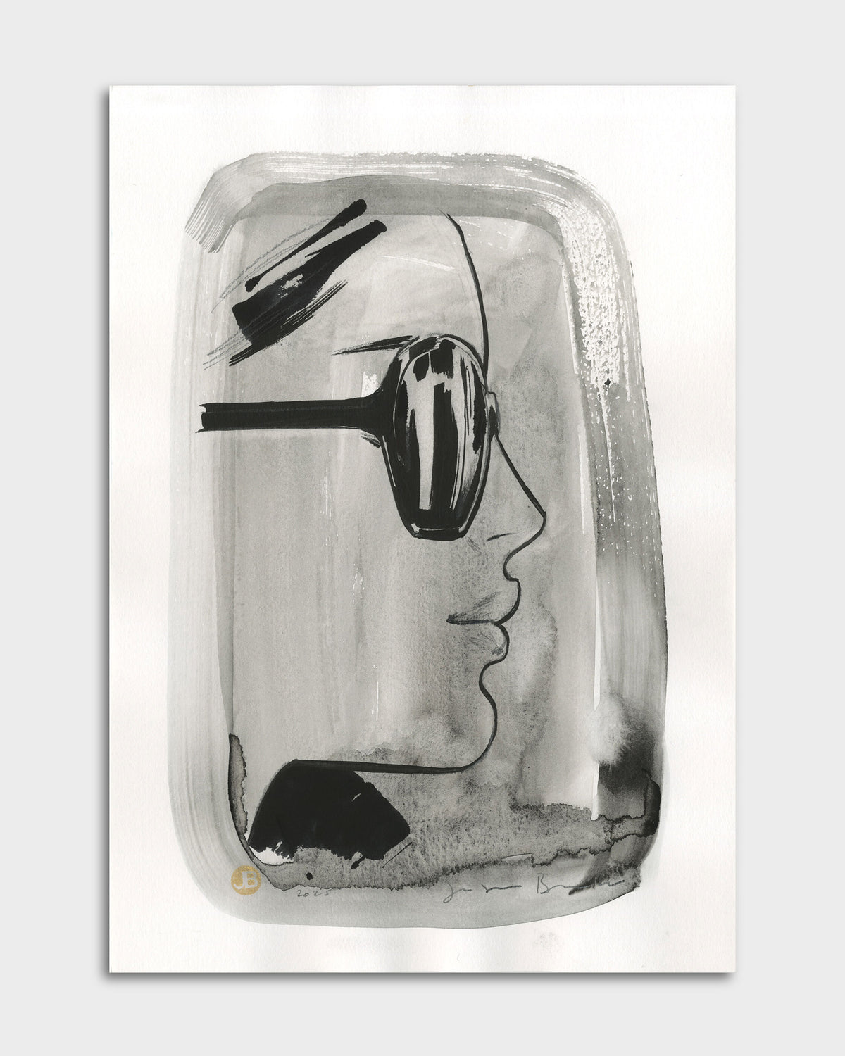 Sunglasses Profile in Ink
