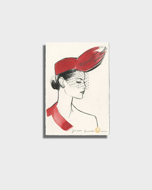 Red Feather Hat